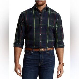 Polo by Ralph Lauren Men's Plaid Button Down Shirt - Navy, Red, Yellow